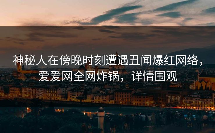 神秘人在傍晚时刻遭遇丑闻爆红网络，爱爱网全网炸锅，详情围观